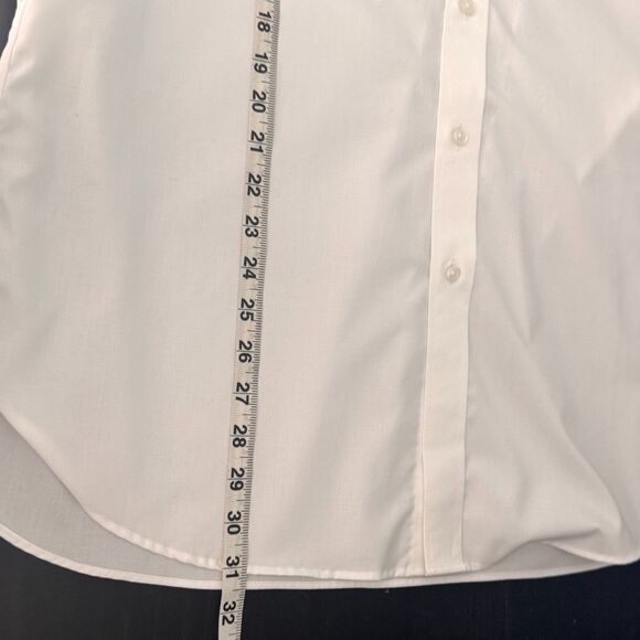 H&M L.O.G.G. Men’s Regular Fit Button Up Shirt Small White Blue Stripe Cotton - Picture 5 of 8